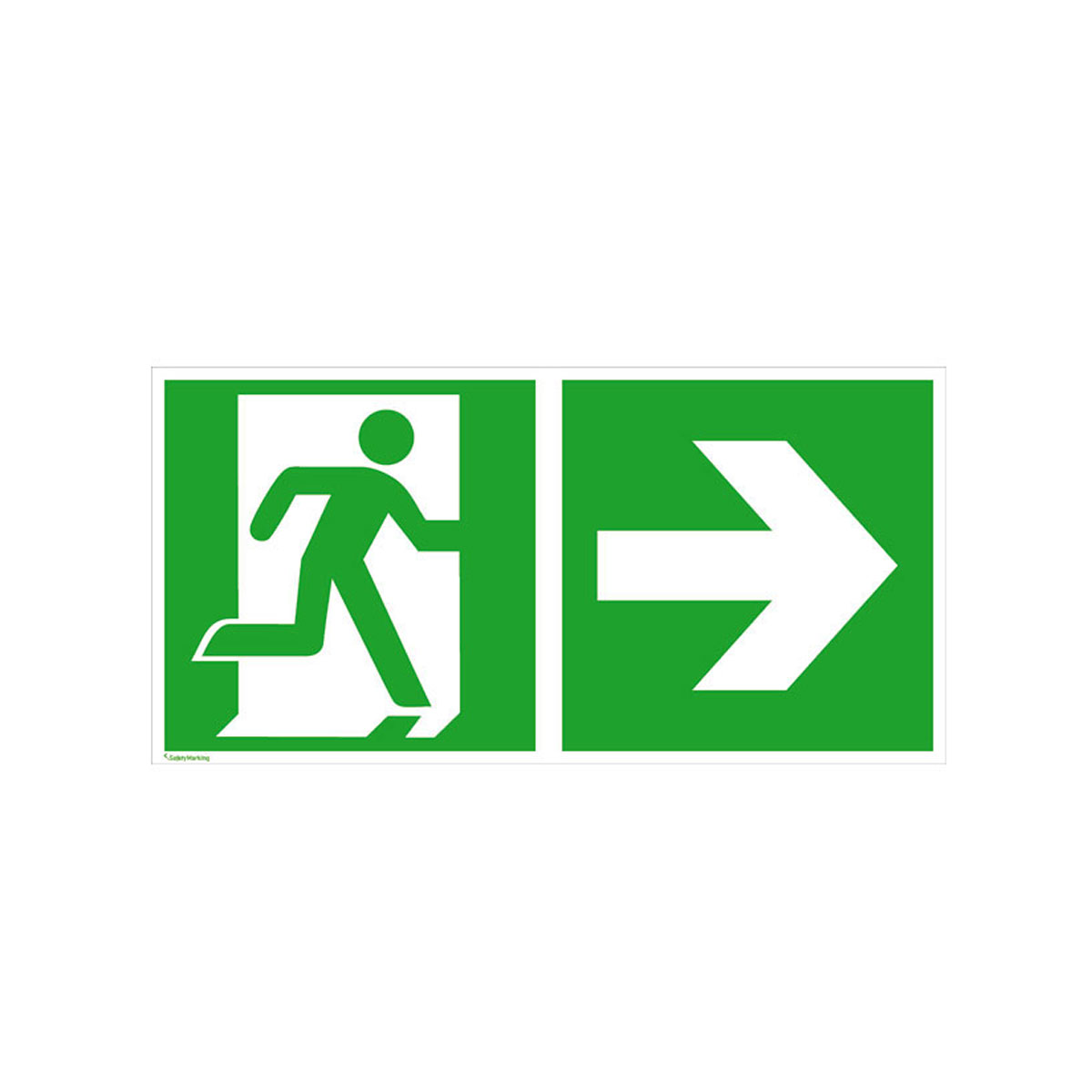 Schild Notausgang Treppe 20x20cm 43.0041 