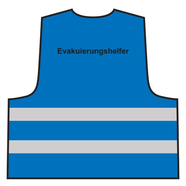 Warnweste - Evakuierungshelfer | blau