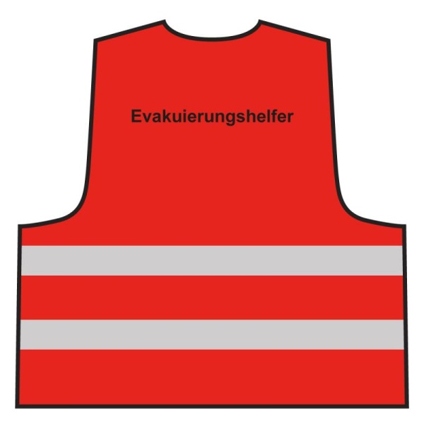 Warnweste - Evakuierungshelfer | rot