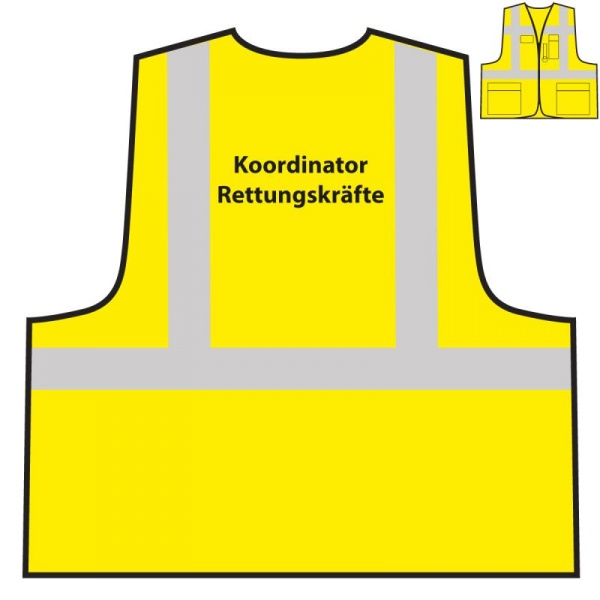 Multifunktionsweste - Koordinator Rettungskräfte | gelb