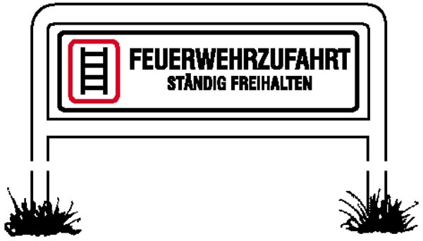 Hinweisschild für die Feuerwehr