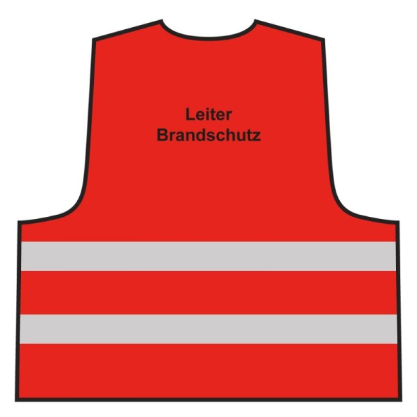 Warnweste - Leiter Brandschutz | rot