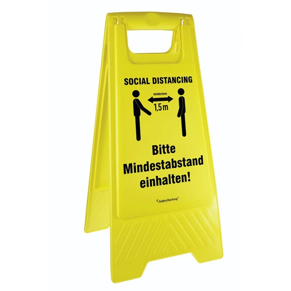 Mobiler Warnaufsteller | Social Distancing