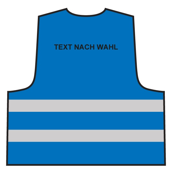 Warnweste - Blau | Text nach Wahl