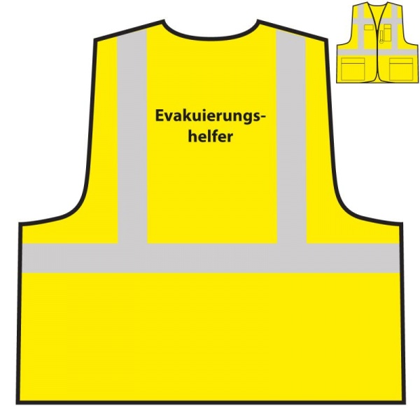 Multifunktionsweste - Evakuierungshelfer | gelb