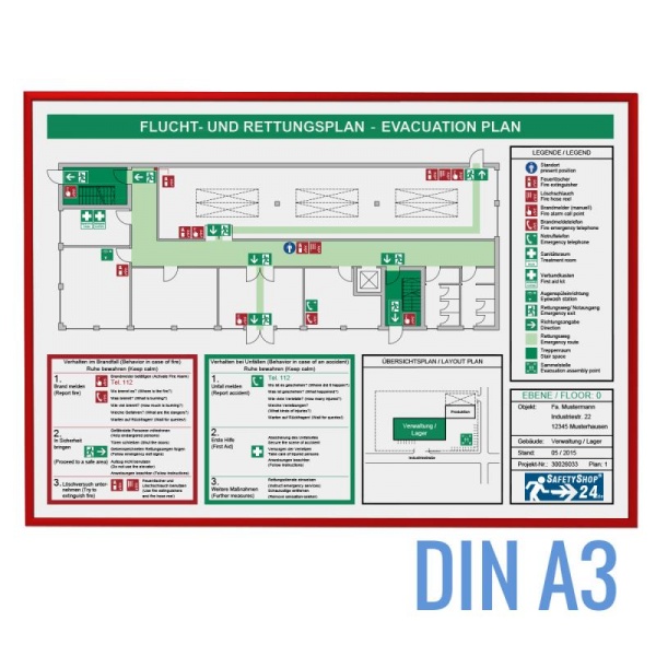 Rahmen für Flucht- und Rettungspläne - SafetyFrame P