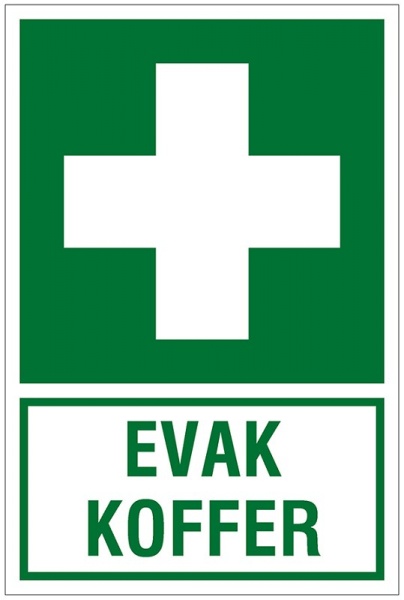 Erste-Hilfe-Schild: EVAK KOFFER | Aluminium | 20x30cm
